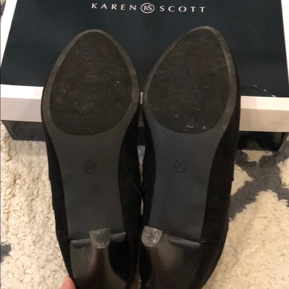 KAREN SCOTT: Suede Booties - Picture 2 of 7